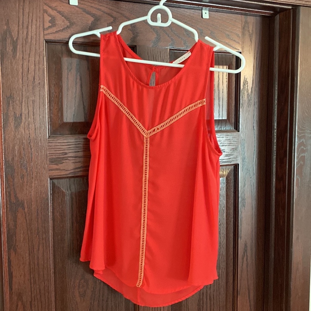 Lush sheer tank top blouse